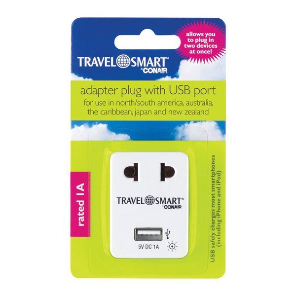 Adapter With Usb Port, Travel Smart By Conair, Mfr#: NWG17X